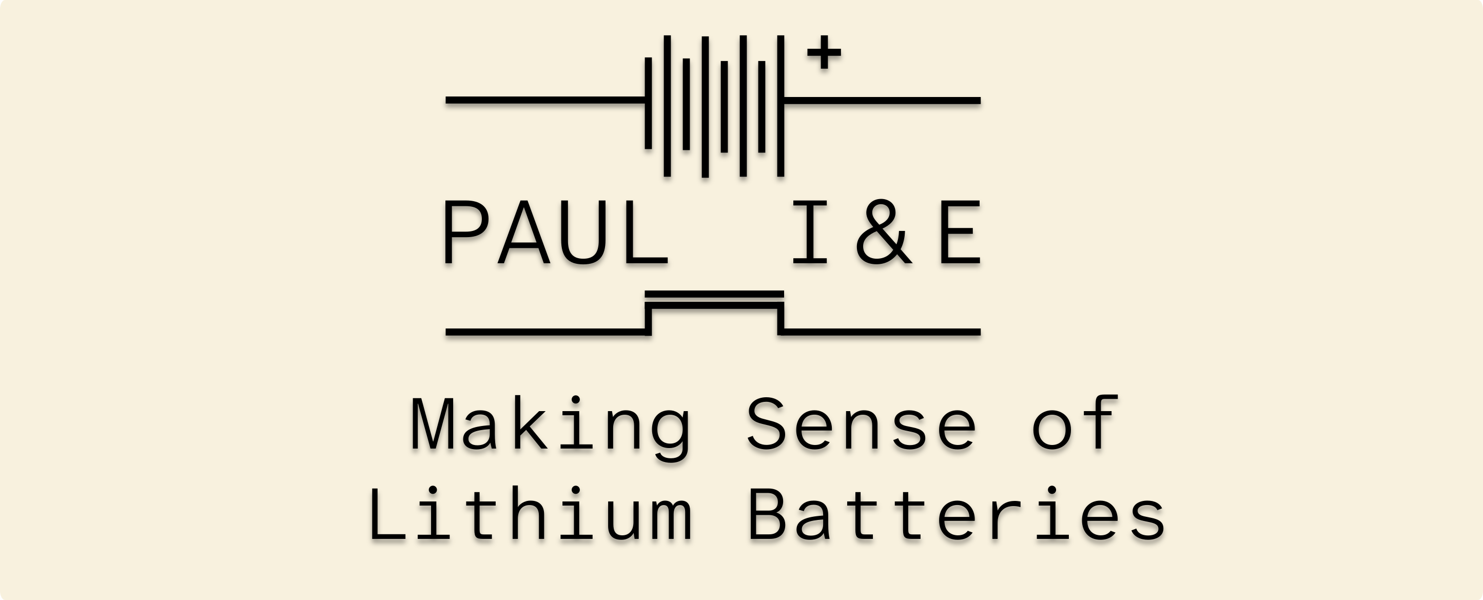 The logo for Paul Innovation and Electronics B.V. It is made of 
                    a battery symbol with four cells, a fet transistor symbol which sandwich
                    the company's name